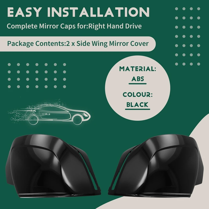 Крышка бокового зеркала заднего вида автомобиля глянцевая черная для BMW G60 G61 G68 G70