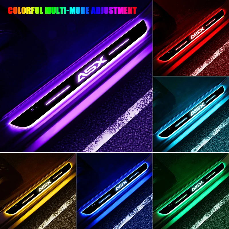

Logo Customized Magnetic Car Door Threshold Lamp Dynamic Streamer Welcome Lights For Mitsubishi Asx Accessories