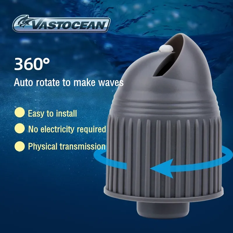 

Aquarium 360° Rotary Wavemaker Head Submersible Wave Maker Pump Head With 3 Pcs Connector For Fish Tank Oxygenation Filtro Tools