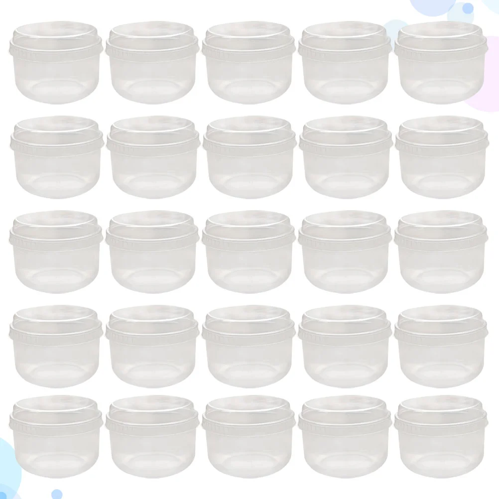 

50 Sets Clear Dessert Cups with Lid Japenese Pudding Beaker Bowls High Temperature Resistant Parfait Cups for Fruit Cupcake