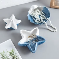 ceramic jewelry storage tray starfish shell jewelry display organizer case tray jewelry packaging necklace earrings storage tray