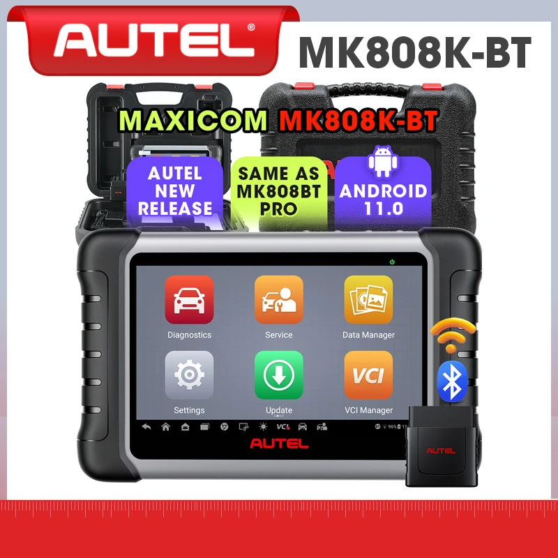 

Autel MaxiCOM MK808KBT PRO MK808K BT Bluetooth диагностические инструменты полный двунаправленный автомобильный сканер OBD2 автоматическая диагностика PK MX808S