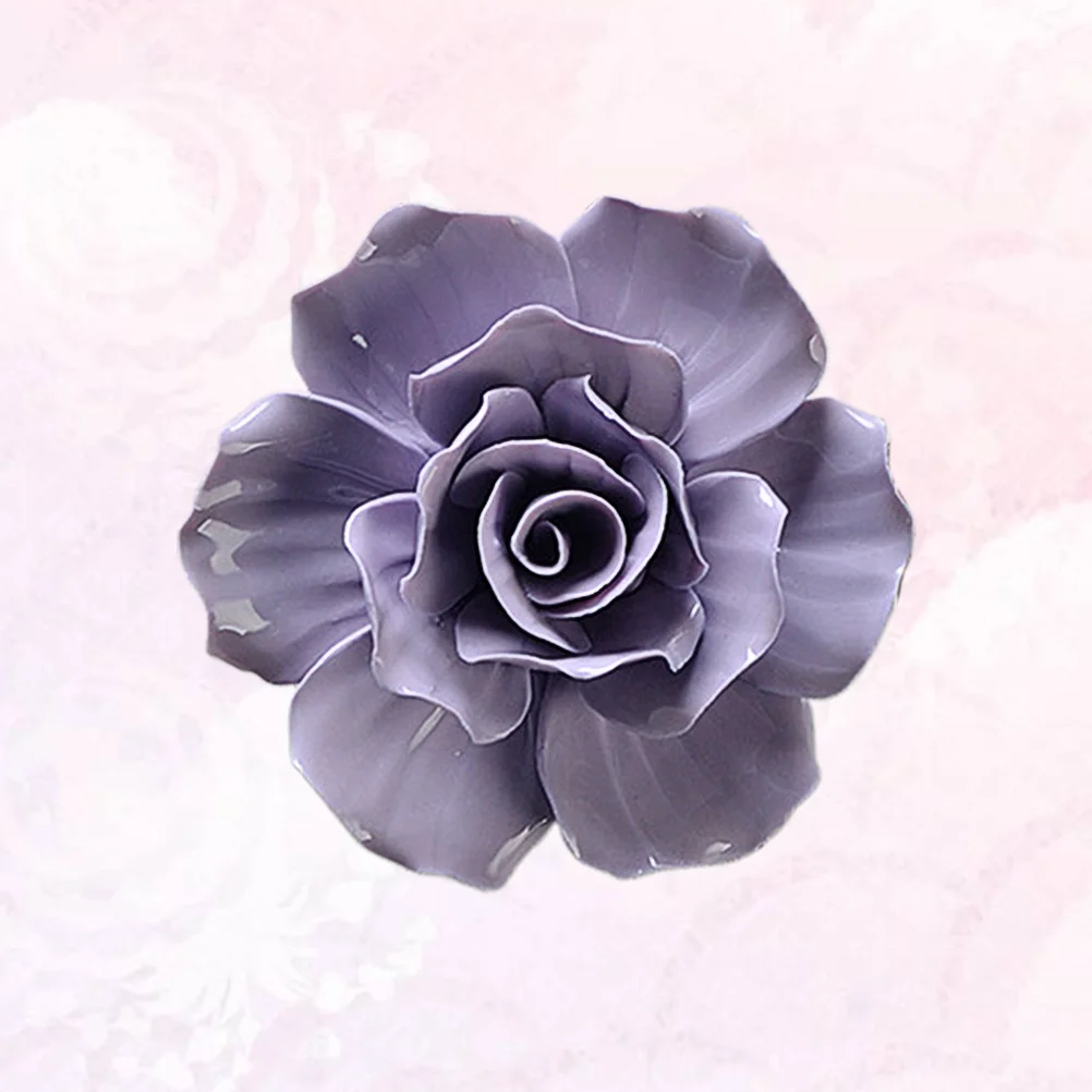 

Wall Flower Ceramic Hanging Decor 3D Flowers Rosesculpture Decoration Ornament Artificial Floral Peony Decorationsoutdoor