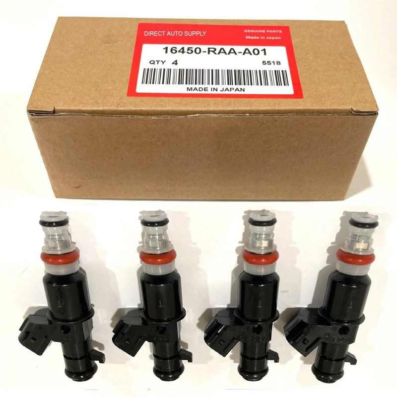 

4 шт. НОВЫЕ OEM ТОПЛИВНЫЕ ИНЖЕКТОРЫ 16450-RAA-A01 ЭЛЕМЕНТ HOND-A 2.4L ACCOR-D CR-V 2.4L RSX BASE 2.0L