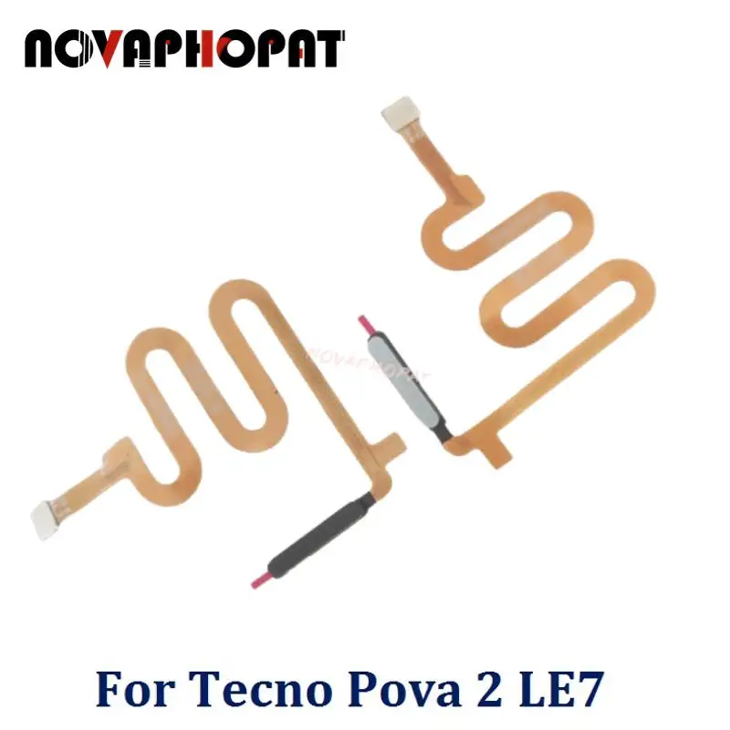 

Novaphopat Original For Tecno Pova 2 LE7 Fingerprint Flex Button Power Switch On Off Home Control Unlock Key Sensor Flex Cable