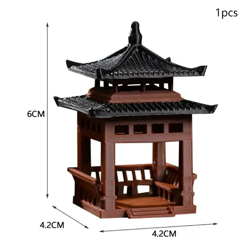 

1/2 шт. 3/4 см мини-статуя пагоды миниатюрная пагода бонсай беседка микро пейзаж шестиугольный павильон фигурка крошечный павильон орнамент