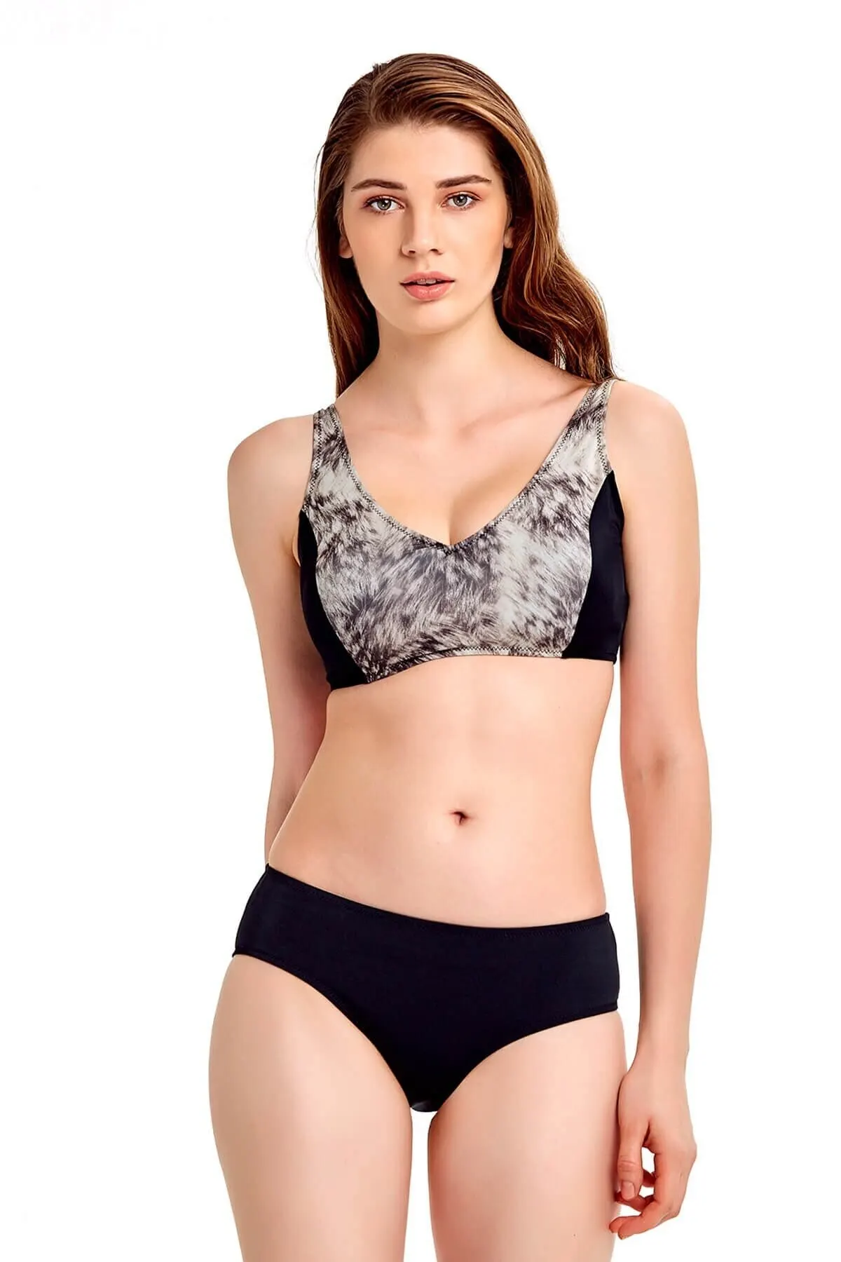 

Women's Bikini Black pattern Gathering Gathering Bikini Set Swimwear Lady Swimsuit Sexy Bikini 2022 New Push Up Bikini Set Suit