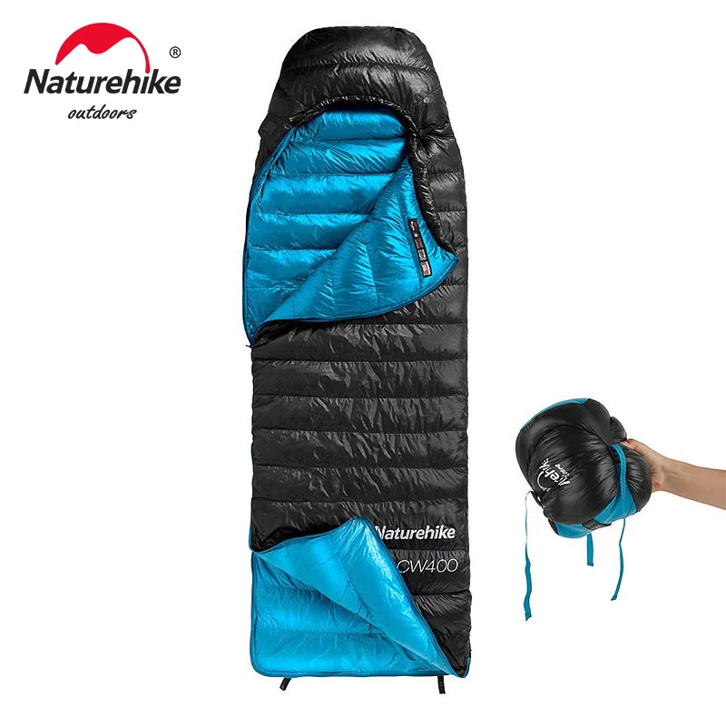  Naturehike Sleeping Bag CW400 Lightweight Goose Down Sleeping Bag Winter Sleeping Bag Ultralight Hiking Camping Sleeping Bag 