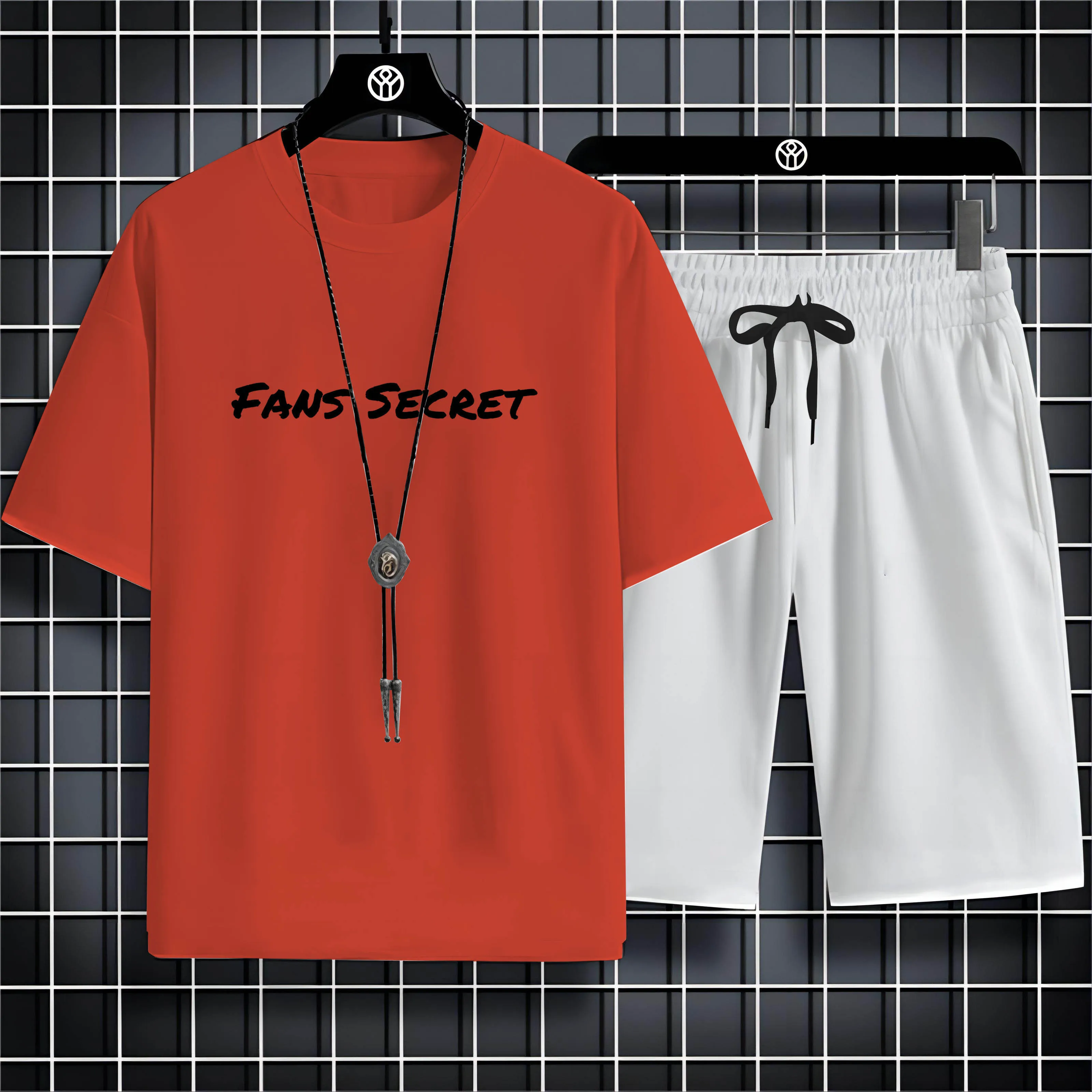 

Fashion Casual Sports Loose Quick Dry Summer 2D Letter Print Adult Men'S O-Neck T-Shirt Short Sleeve Suit Outdoor Beach