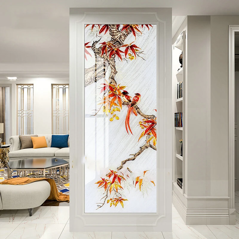 

Изготовленное на заказ современное минималистичное резное закаленное стекло для прихожей гостиной столовой фоновое стекло для стены