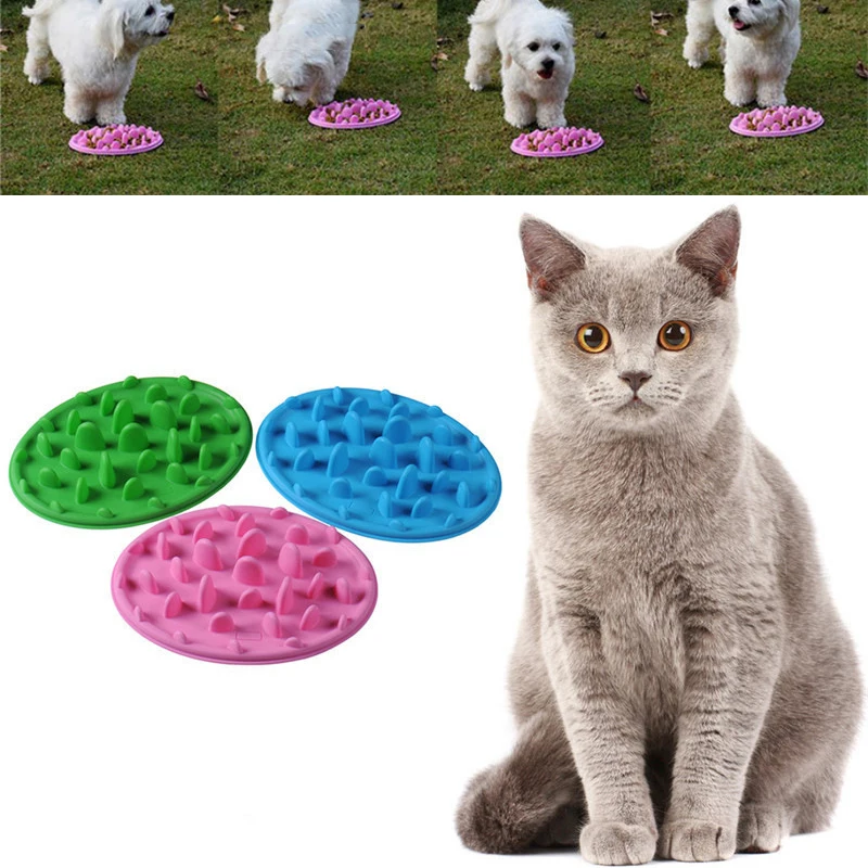 

Silicone Pet Bowl Anti-choking Slow Feeder for Small Dog Cat Outdoor Portable Slow Food Mat Puppy Feeding Container Pet Supplies