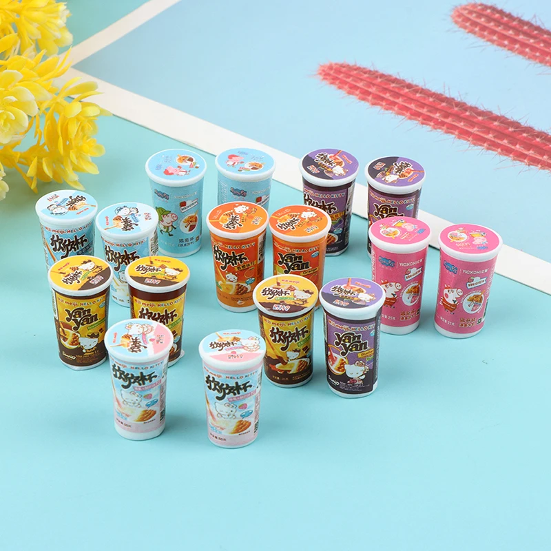 

2pcs 1:12 DollHouse Kitchen Simulation Cartoon Food Play Chocolate Biscuit Cup