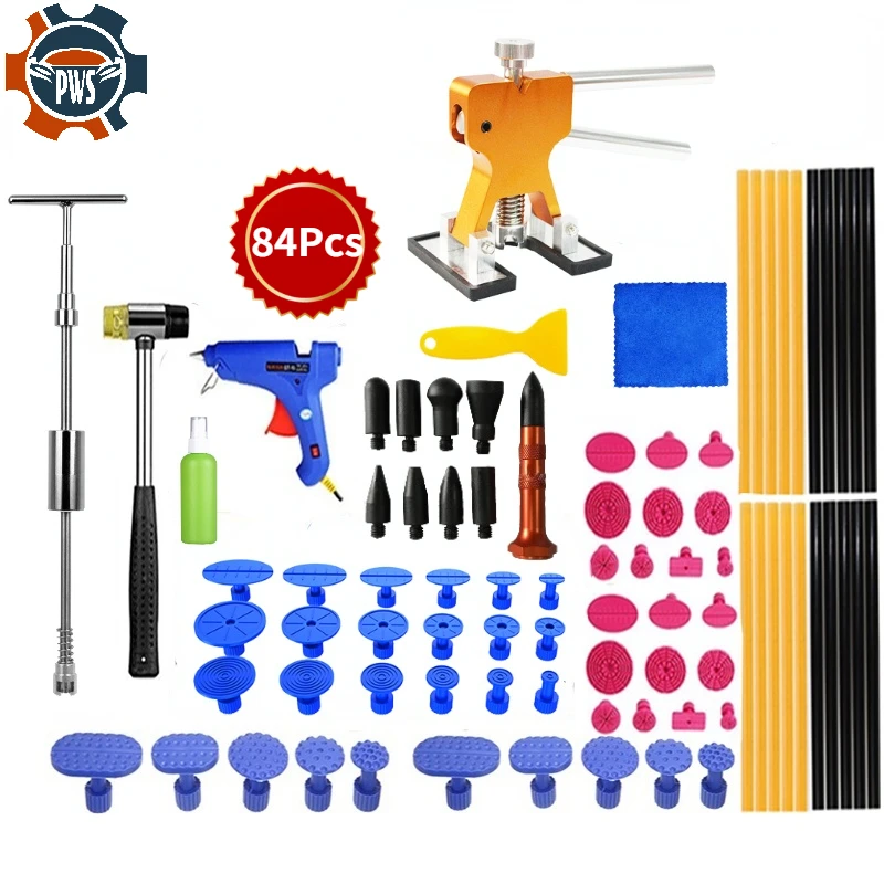 

Paintless Dent Puller Golden Dent Puller Kit Car Body Dent Repair Tools Kit for Car DIY Auto Body Dent Repair Hand Tool