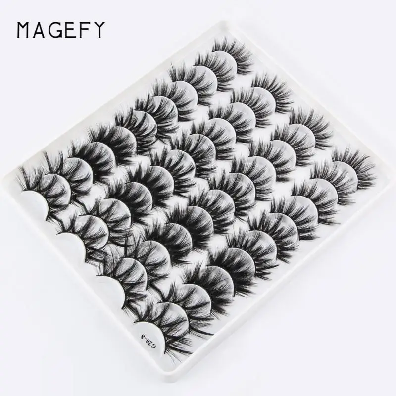 

4/20 Pairs/set 3D False Eyelashes Mixed With Natural Thick Curls Long Eyelashes Creative Exaggerated Makeup Party Stage Makeup
