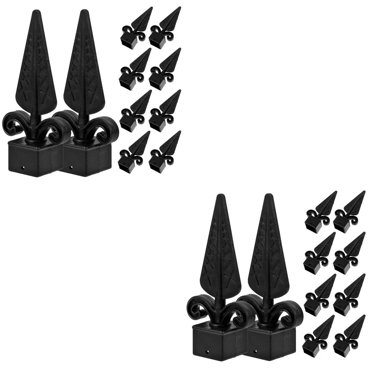 

20 Pcs Fence Head Post Cover Column Wraps Porch Plastic Cap Replacement Finials Metal Fencing Gate Caps