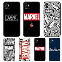 marvel logo hero phone cases for iphone 13 pro max case 12 11 pro max 8 plus 7plus 6s xr x xs 6 mini se mobile cell