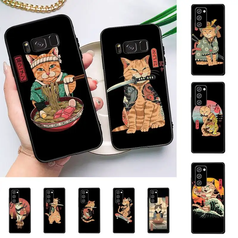

Neko Ramen Japan Cat Anime Phone Case For Samsung Galaxy Note 10Pro 20ultra cover for note 20 note10lite M30S