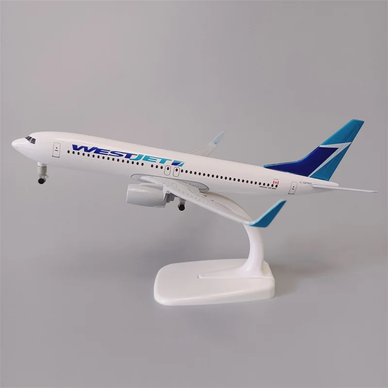 Nieuwe 20Cm Legering Metalen Canada Lucht Westjet West Jet Airlines Boeing 737 B737 Airways Diecast Vliegtuig Model Vliegtuig Vliegtuigen