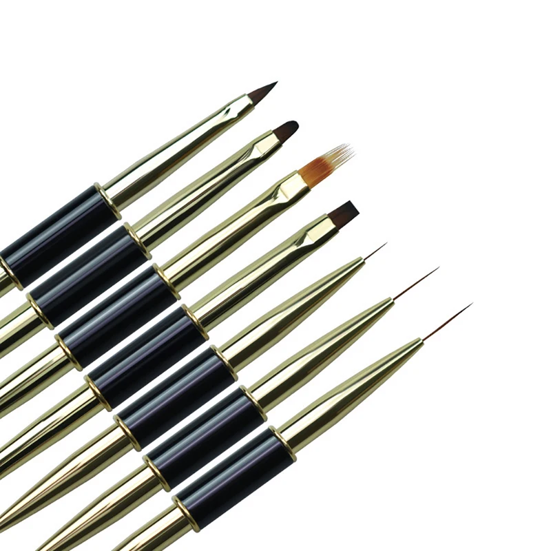 

1pc Dual End Nail Art Stripes Lines Liner DIY Painting Brush Liquid Powder Acrylic UV GEL Extension Builder French Drawing Pen