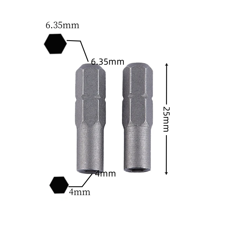 

1/4 "шестигранный хвостовик 6,35 мм на 4 мм, магнитный адаптер для бит, прецизионные отвертки, динамометрический ключ и инструменты для микродержателей бит