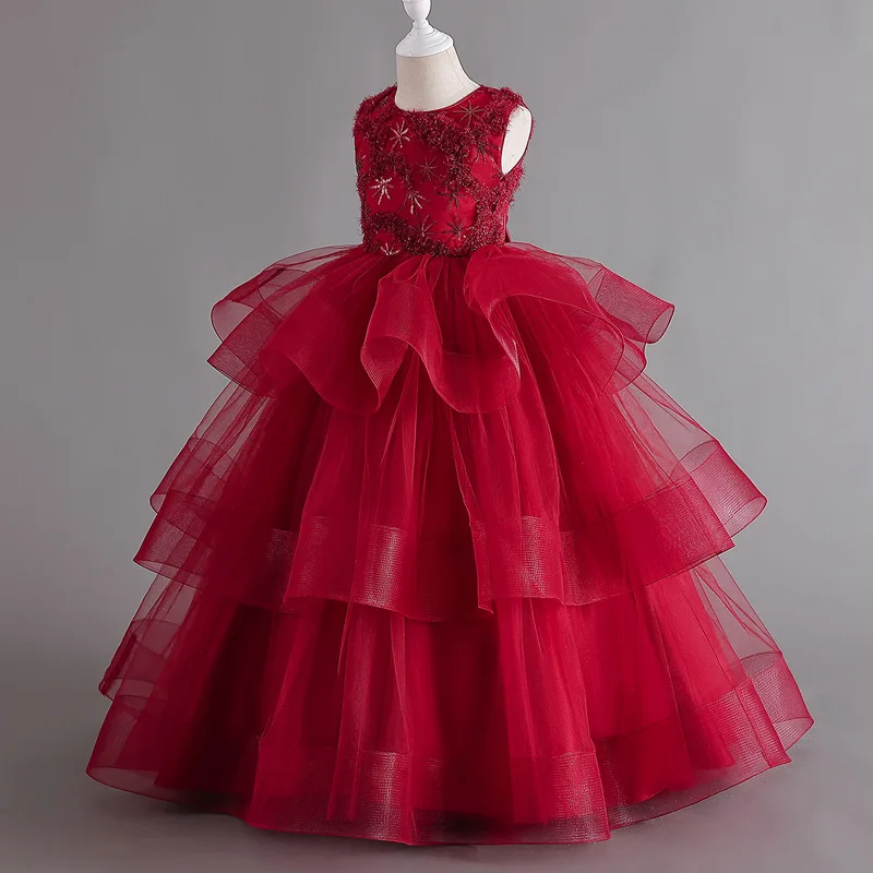 Новинка 2024 платье принцессы с цветочным принтом для девочки цветочное газовое