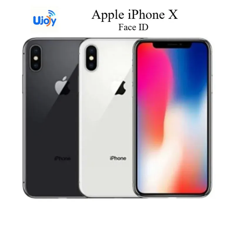 Фото Apple iPhone X, 5.8-дюймовый OLED-дисплей, шестиядерный процессор, двойная камера 12 МП, 256 ГБ ПЗУ, разблокированный мобильный телефон, Face ID, 4G LTE, NFC — восстановленный №1