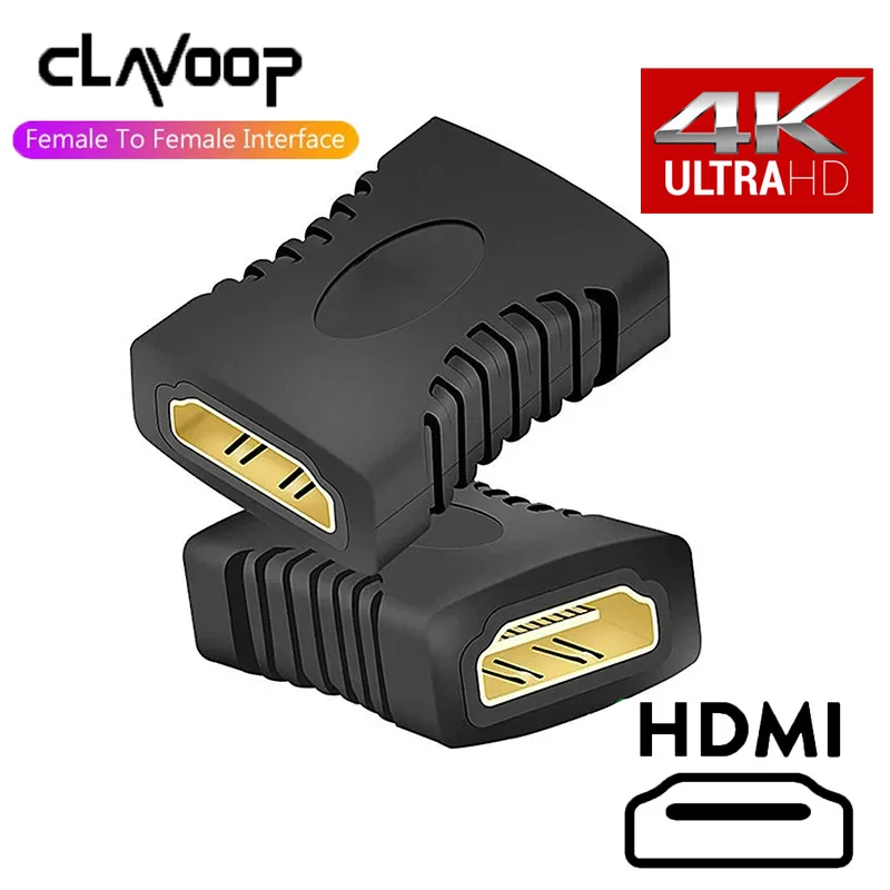 

CLAVOOP HDMI Extender Adapter HDMI Female to Female Connector 4k HDMI 2.0 Extension Converter Adapter for PS4 Monitor HDMI Cable