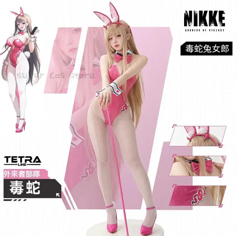 Фото Игра NIKKE The Goddess Of Victory Viper Bunny Girl Костюм Прекрасный Косплей Костюм Хэллоуин Ролевые Игры Реквизит Для Вечеринки Экипировка Парик Shoesa №2