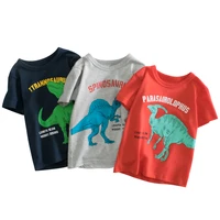2022 summer give for kids shorts sleeve t shirts cartoon dinosaur cotton toddler boys top 2 8 years kids baby boy tees clothes