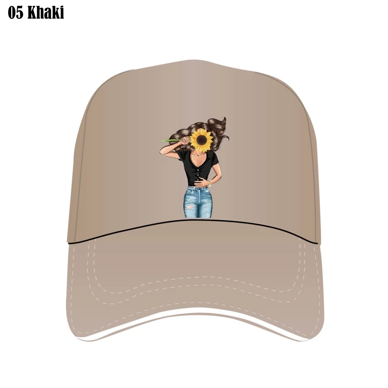 

Women Mesh Printing Fashion Female Flat Brim Bill Hat Bill Hats Cartoon Sunflower Trend Style Caps Print Ladies Graphic Bill Hat