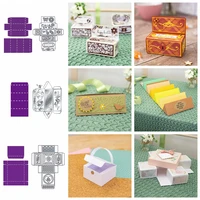 fold 3d pop up boxes photo album momory metal cutting dies with plastic stencil flowers foliage love frame diy craft decoration