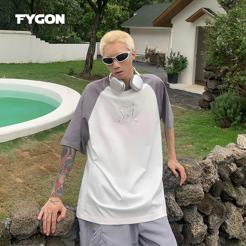 Мужская и женская футболка с рукавом реглан серебряным принтом