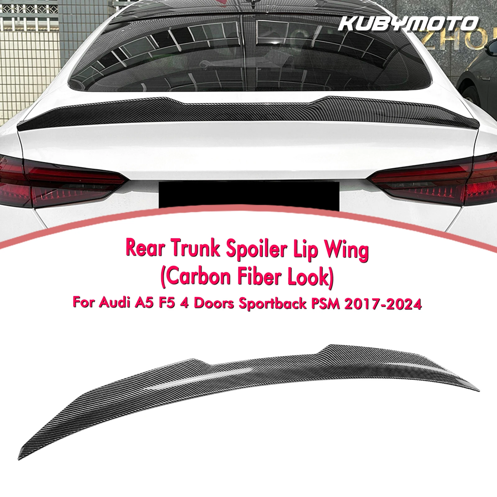 Заднее крыло спойлер багажника сплиттер губа стиль PSM для Audi A5 F5 4-дверная