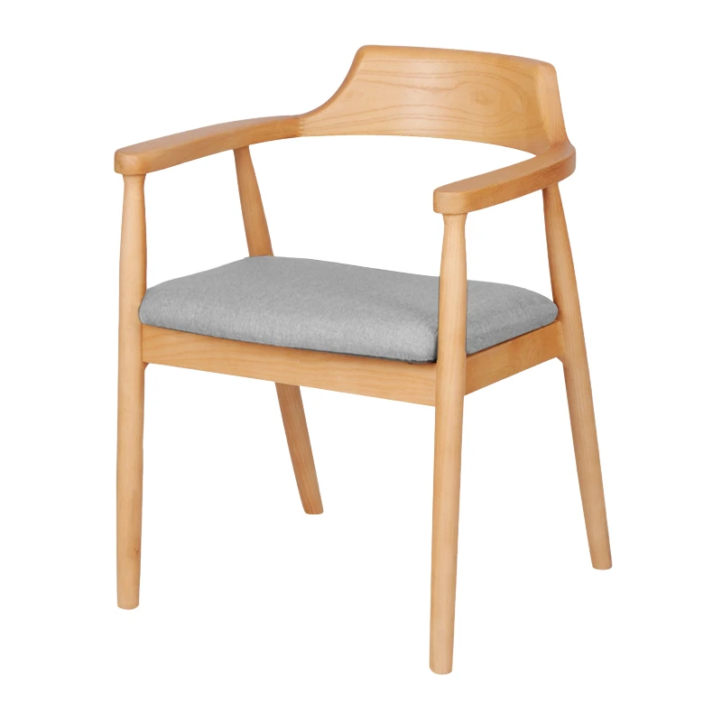 

Chair Scandinavian Solid Wood Dining Hiroshima New Chinese Simple Household Back Armchair Ring Furniture