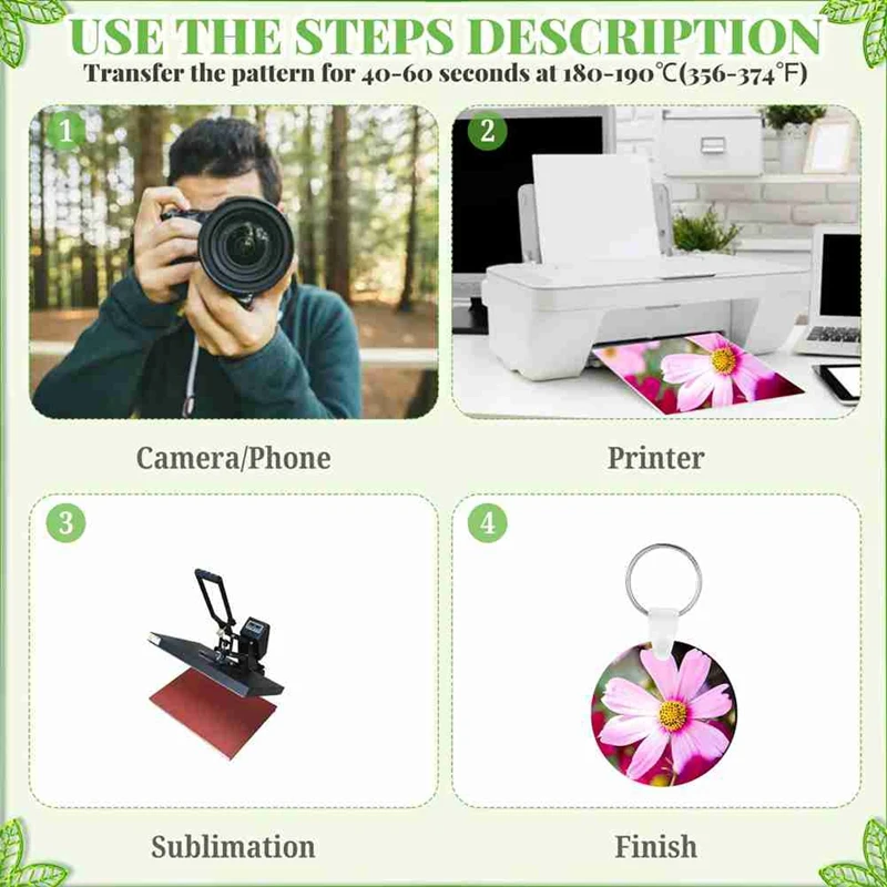 300 шт. сублимационные заготовки для ключей объемные двухсторонние термопереноса