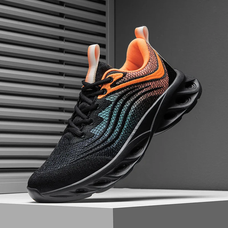 Professional Running Shoes For Men Lightweight Men's Designer Mesh Sneakers Lace-Up Male Outdoor Sports Tennis Shoe