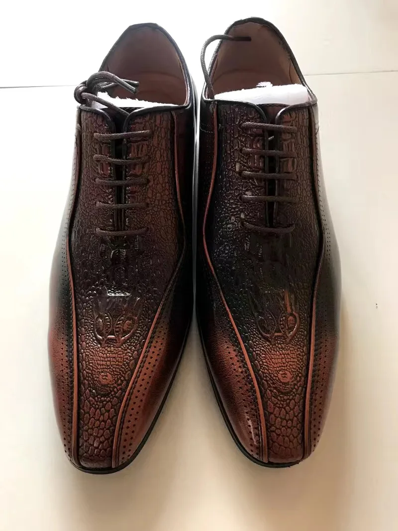 Мужские туфли из крокодиловой 