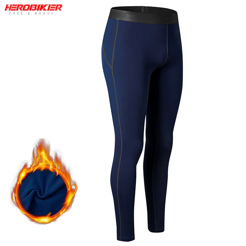 

Warm Thermal Underwear Pants Women Running Sports Fitness Compression Tights Cycling Trousers Motorcycle Base Layers Leggings