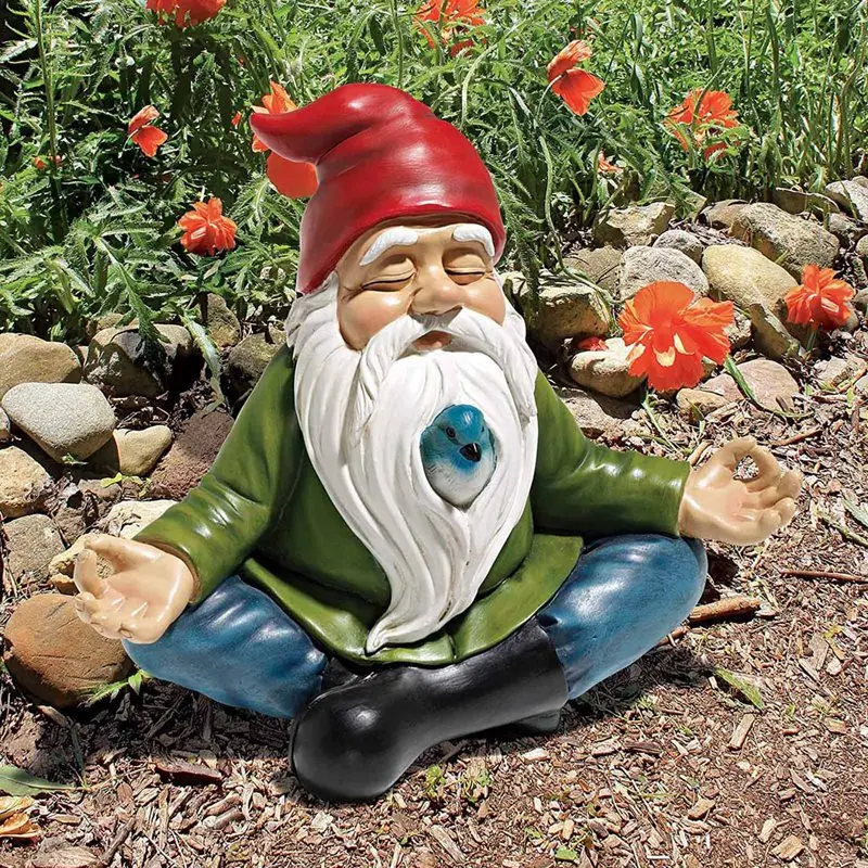 

Garden Dwarf Statue Resin Zen Garden Gnome Statue Dwarf Gnomes Ornament Figurines For Outdoor Home Garden Yard Decor
