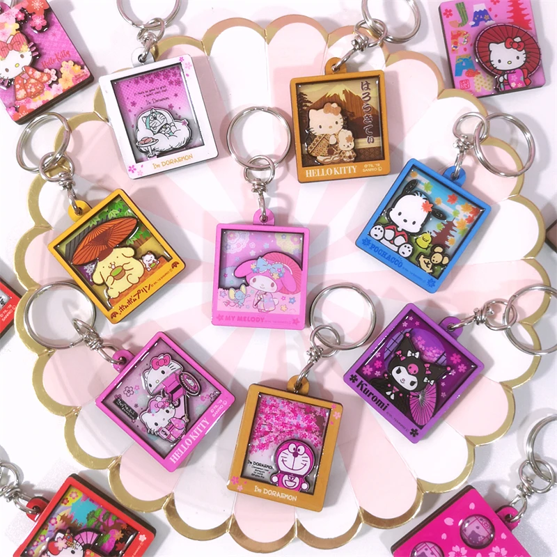 

Kawaii аниме Sanrioed брелок милая мультяшная MyMelody Cinnamoroll Kuromi сумка подвеска украшение комнаты Девочка Сердце украшение подарок