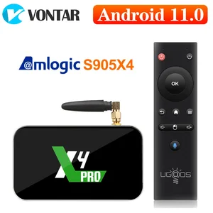 ТВ-приставка Ugoos X4 Pro, Android 11, S905X4 DDR4, 4 + 32 ГБ, Wi-Fi, 1000 м  X4 Cube X3 Pro S905X3 Android 9.0 TVBOX Set top box