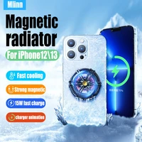 15w wireless charger magnetic smart phone cooling fan gaming mobile gamepad cooler fan portable for iphone13 12 samsung xiaomi