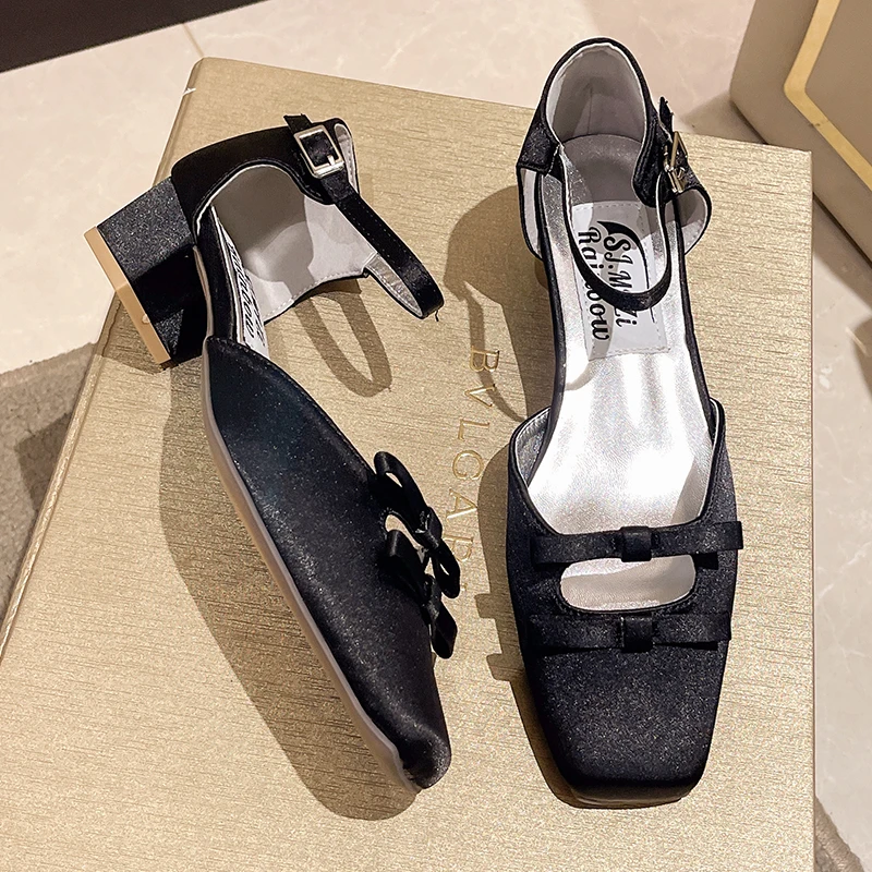 

Женские босоножки на среднем каблуке, модные летние новые роскошные брендовые туфли-лодочки, женская свадебная обувь, привлекательные классические женские туфли, 2023