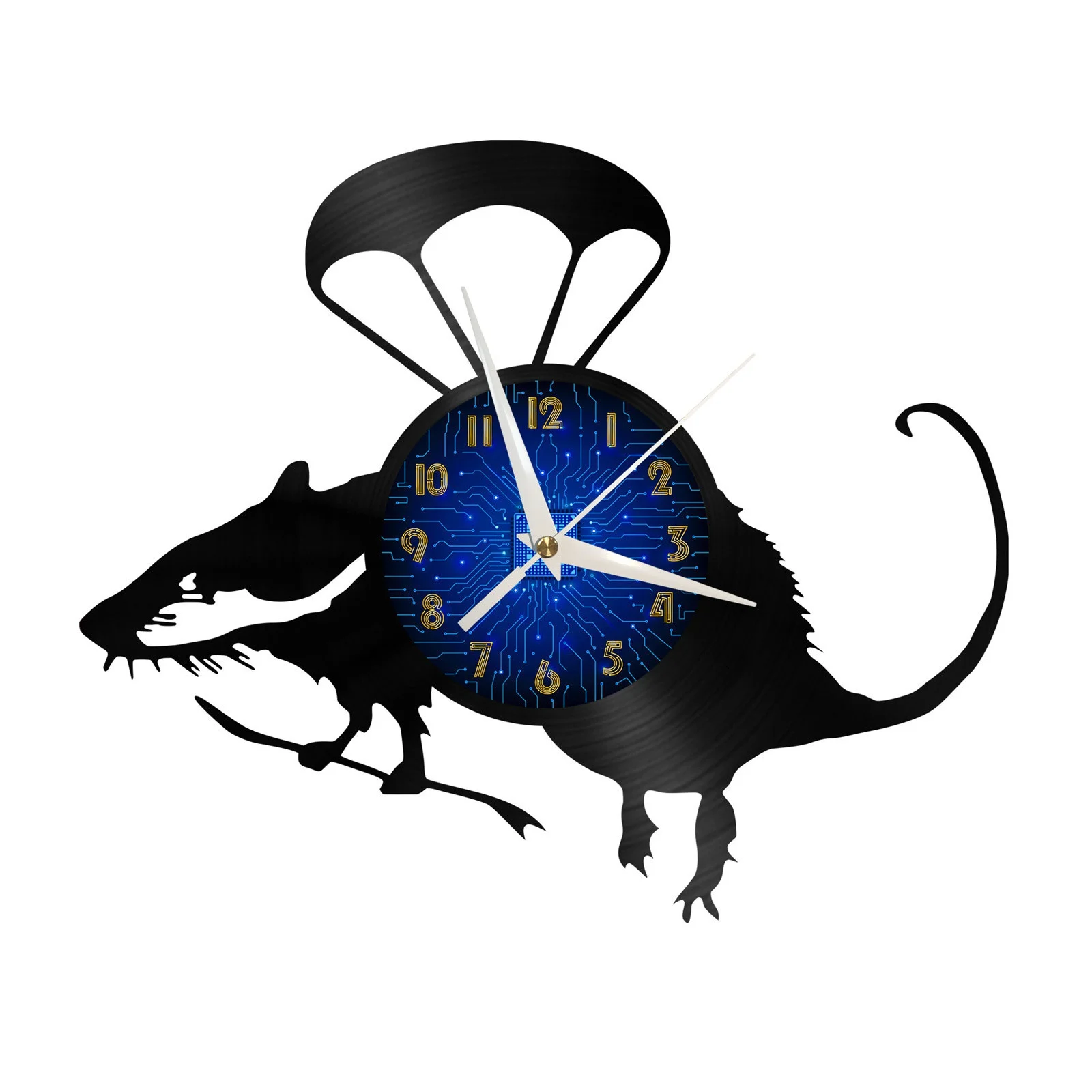 

Flying mouse Vinyl Record Wall Clock for Kitchen Wall Decor Wall Art