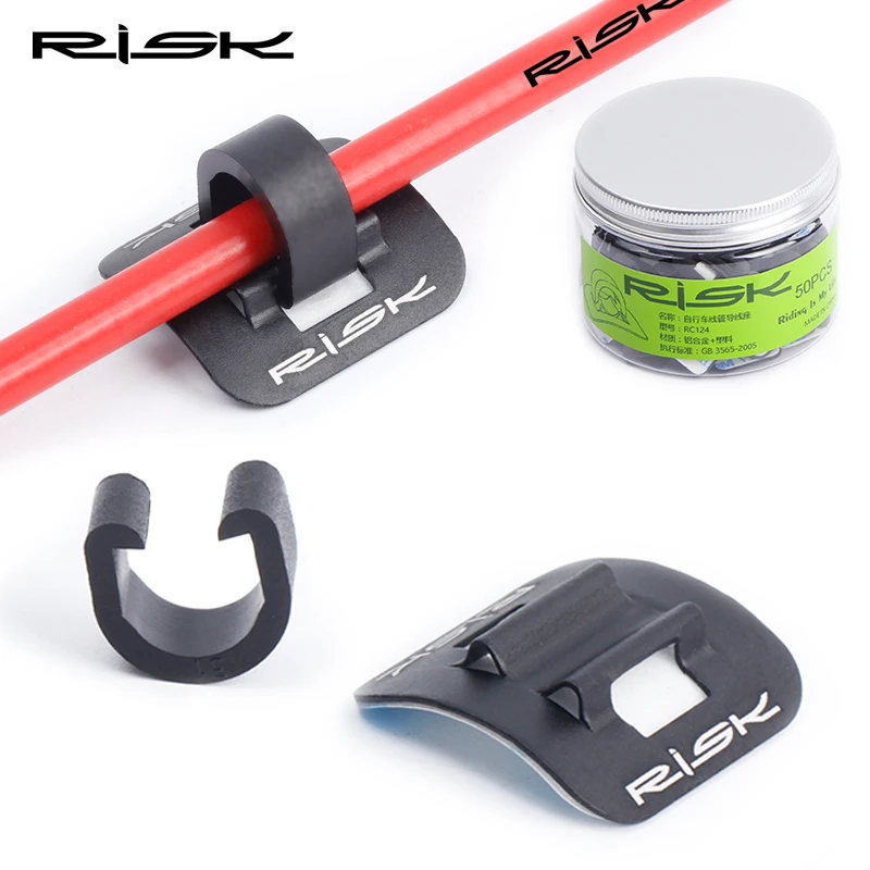 

RISK Bicycle Cables Housing Bike Oil Tube Fixed Clips C Shape Shift Brake Guide Cable Tube Fixed Clamp Frame Buckle RC124