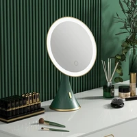 vanity cosmetic table decorative mirror makeup smart round aesthetic room decor mirror bathroom spiegel home design exsuryse