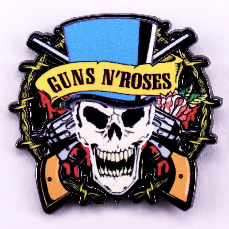 Металлические эмалевые булавки Iassic с логотипом рок-группы музыкальные искусства