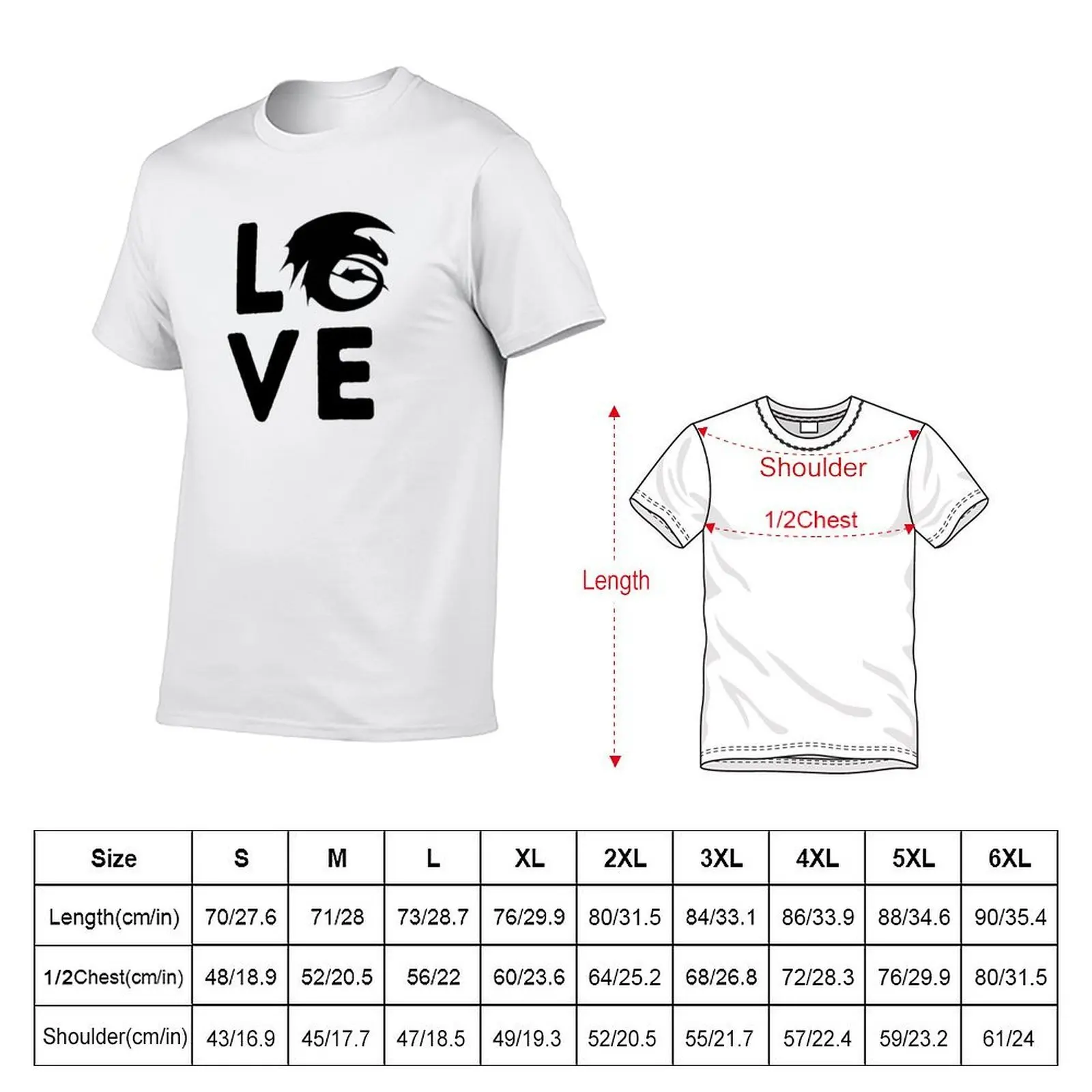 Фото Футболка HTTYD Love Design, мягкая базовая хлопковая футболка с короткими рукавами №2
