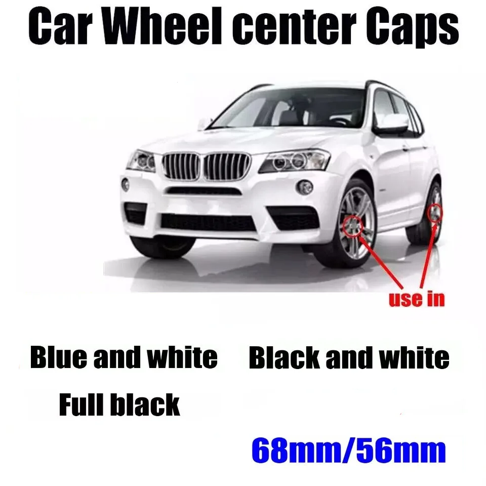 

20X Hub Cap 56mm 68mm 10pin Wheel Center Cap For E90 E91 E60 E61 E36 E46 E34 E30 E38 E39 E87 F30 G20 G30 M3 M5 X1 X2 X3 X5 X6 X7