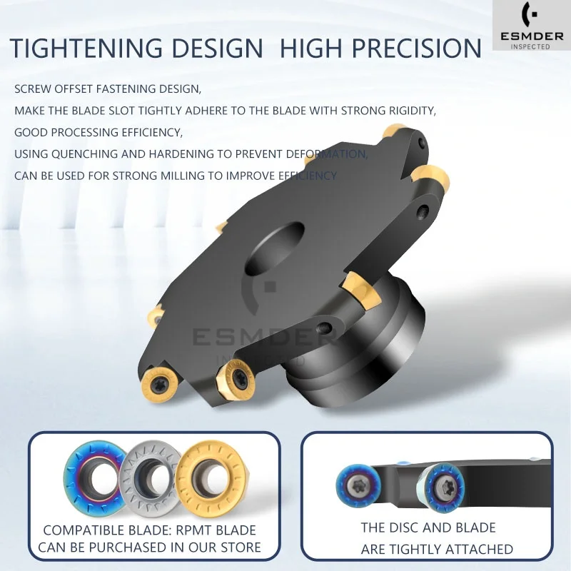 ESMDER Т-образный паз фреза дисковая 4R 5R 6R RPMT08T2MOE-JS RPMT10T3 RPMT1204JS